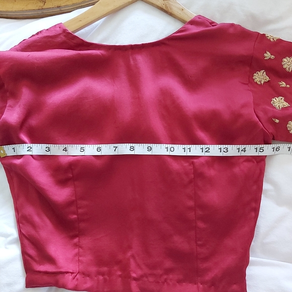 Vintage Silk Indian Bridal Lehenga 3 Piece Set - Picture 11 of 16